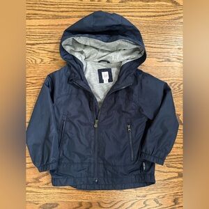 GAP Kids Dark Blue Hooded Raincoat, 3T